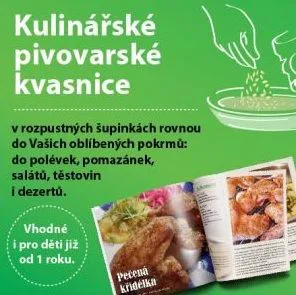Kulinářské pivovarské kvasnice v kuchyni