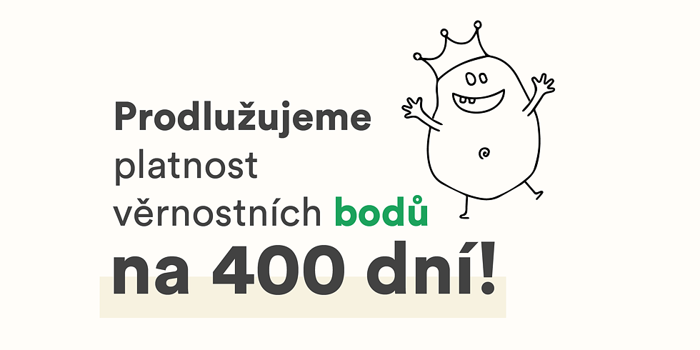 Prodlužujeme platnost věrnostních bodů!