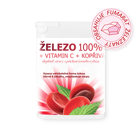 Železo 100% + vitamín C + kopřiva tbl. 90